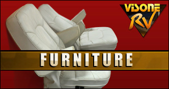 RV Furniture USED VINYL & SUEDE 425 PANTHER CAPTAIN CHAIR SET RV FURNITURE FOR SALE